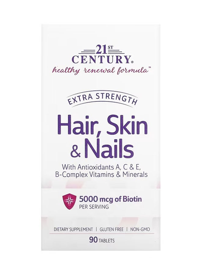 21st Century Hair, Skin And Nails Dietary Supplement - 90 Tablets - Image 1